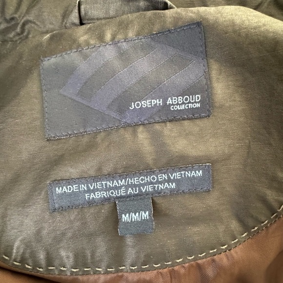 JOSEPH ABBOUD***Waxed Black Hooded Jacket Coat***Medium - Picture 6 of 9